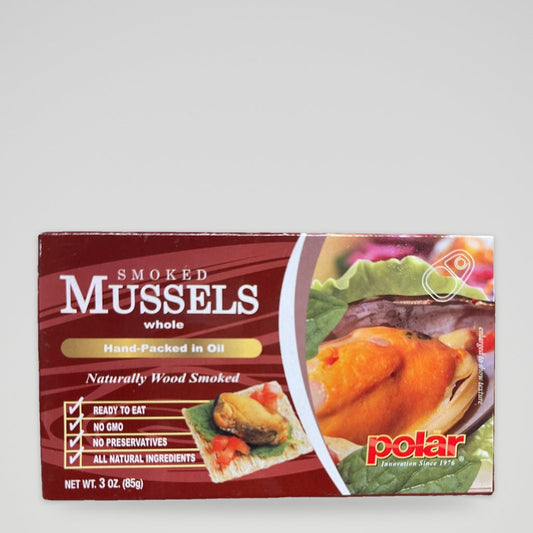 MW Polar Foods Fancy Whole Smoked Mussels 3 oz