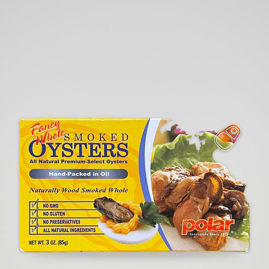 MW Polar Foods Fancy Whole Smoked Oysters, 3 oz