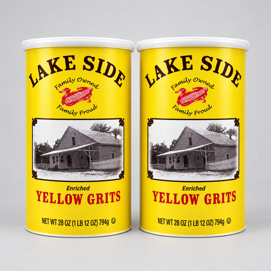 2 Cans Lakeside Mills Enriched Yellow Grits 1.75 lb Can