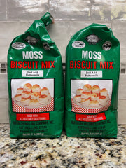 2 BAGS Moss Biscuit Mix 2 lb Bag flour add Buttermilk Buffaloe Milling NC