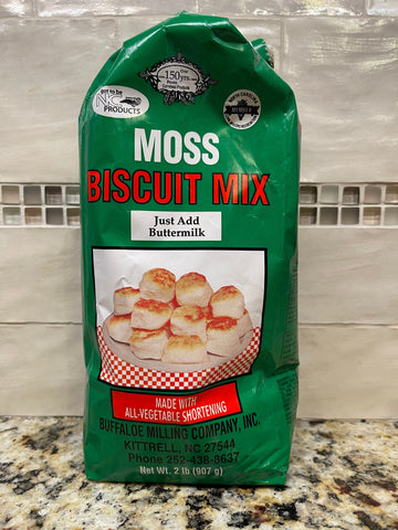 2 BAGS Moss Biscuit Mix 2 lb Bag flour add Buttermilk Buffaloe Milling NC