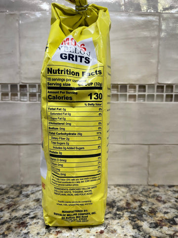 2 Bags of Moss Water Ground Style Grits Yellow, 2 lb