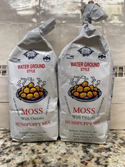 2 BAGS Moss Water Ground Style Hushpuppy with Onion Mix 2 lb flour NC