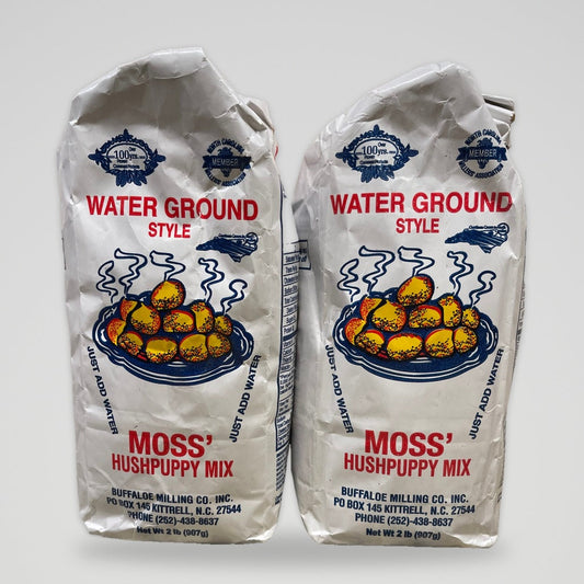 2 Bags of Moss Water Ground Style Hushpuppy Mix, 2 lb