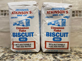 2 BAGS Atkinsons Cinnamon Flake Biscuit Mix 2 lb Bag Roll Pastry Cake