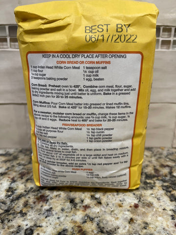 2 Bags of Stone Ground Indian Head Corn Meal, 2 lb