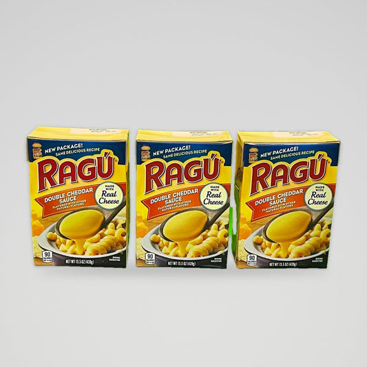 3 Jars of Ragu Double Cheddar Sauce, 15 oz