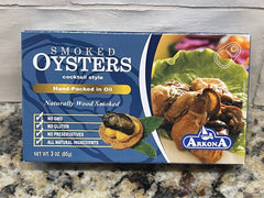 MW Polar Foods Cocktail Whole Smoked Oysters 3 oz Tin Fish Sardines