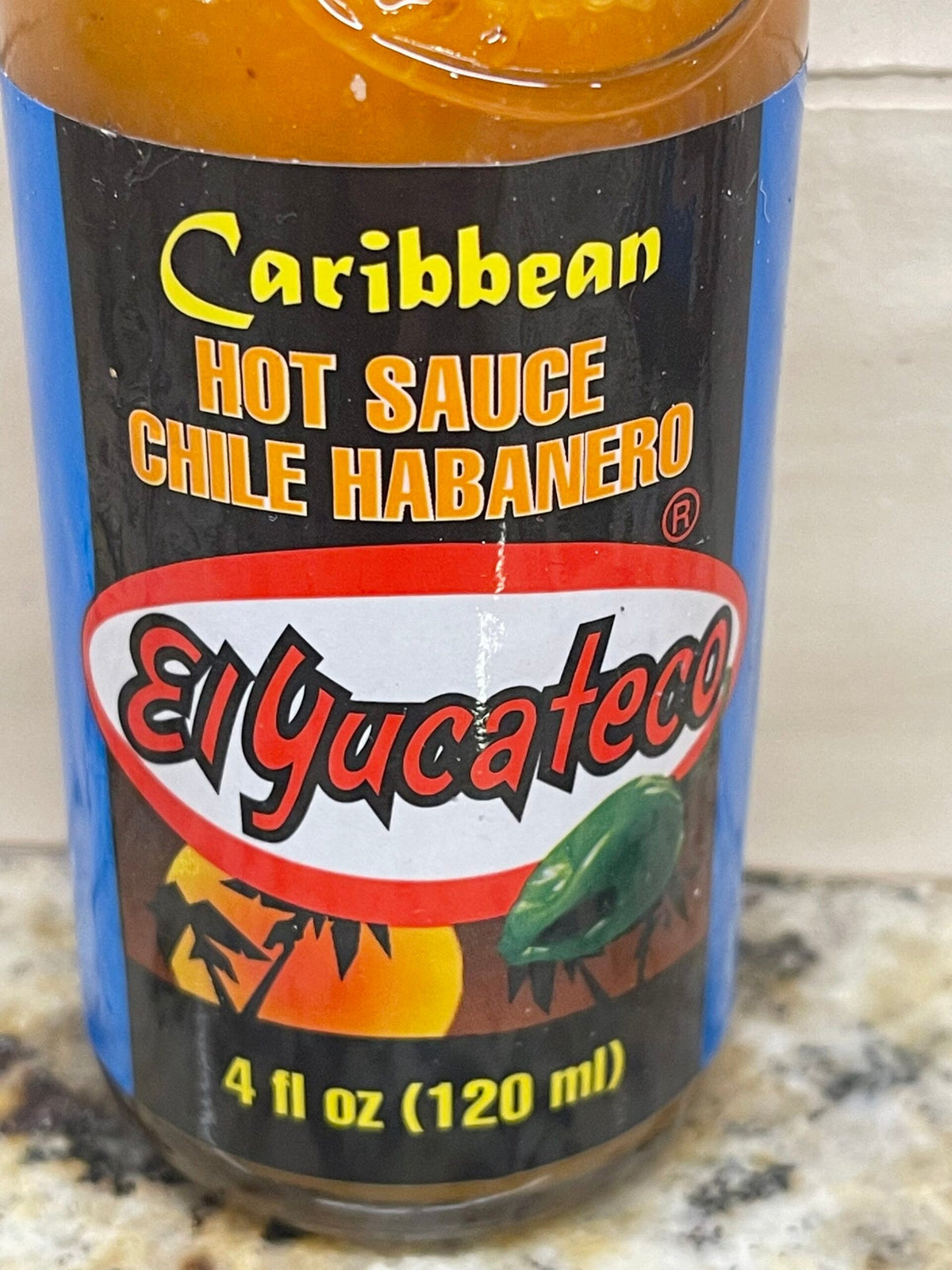 4 Bottles of El Yucateco Chile Habanero Caribbean Hot Sauce Salsa, 4 oz