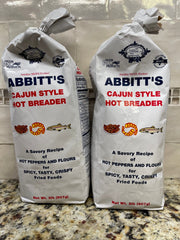 2 BAGS Abbitts Mills Cajun Style Hot Breader 2 Lb Bag flour Chicken Fish