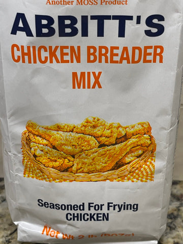 2 BAGS Abbitts Mills Fried Chicken Breader 2 Lb Bag flour Baked