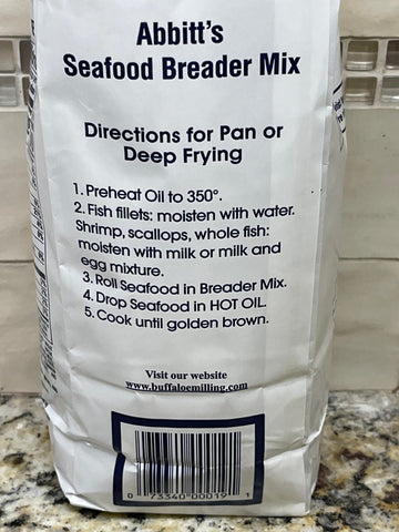 2 Bags of Abbitts Mills Seafood Breader, 2 lb