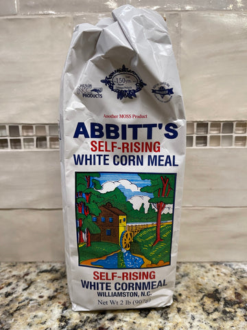 2 BAGS Abbitts Mills Self Rising White Corn Meal 2 Lb Bag flour Sifted