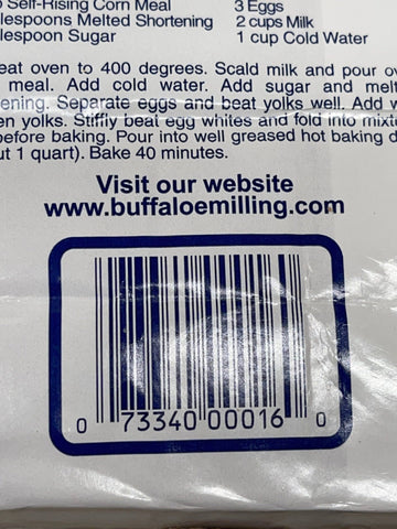 2 Bags of Abbitts Mills Self Rising White Corn Meal, 2 lb
