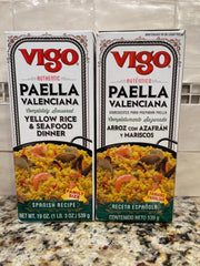 TWO BOXES Vigo Paella Valencia Spanish original recipe 19 Oz Box Rice Fish