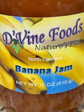 2 Jars of D'vine Foods Nature's Pick Sweet Banana Jam, 18 oz