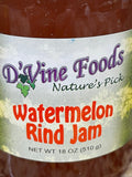 2 Jars D'vine Foods Nature's Pick Watermelon Rind Jam 18 oz Jar Jelly