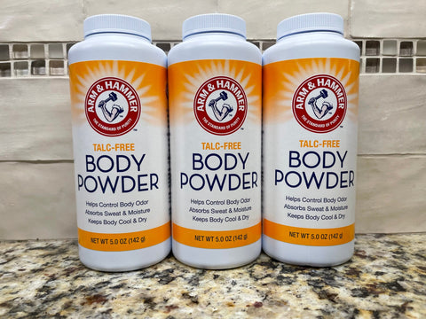 3 Bottles Arm & Hammer Talc-Free Body Powder 5.0 OZ Deodorant Baking Soda