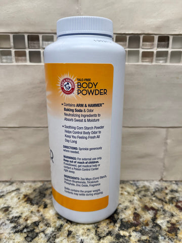 3 Bottles Arm & Hammer Talc-Free Body Powder 5.0 OZ Deodorant Baking Soda