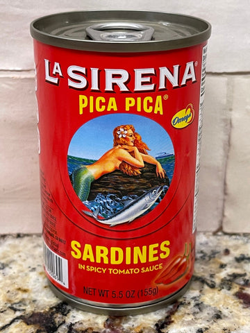 6 CANS La Sirena PICA PICA Sardines in Spicy Tomato Sauce 5.5 oz Can Fish