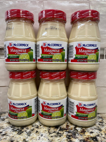 6 JARS McCormick Mayonesa Mayonnaise with Lime Juice 7 oz Mayo sauce