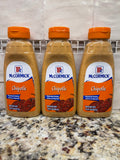 3 Squeeze Bottles McCormick Chipotle Mayonnaise Dressing 11.6 oz Mayonesa