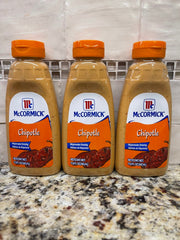 3 Squeeze Bottles McCormick Chipotle Mayonnaise Dressing 11.6 oz Mayonesa