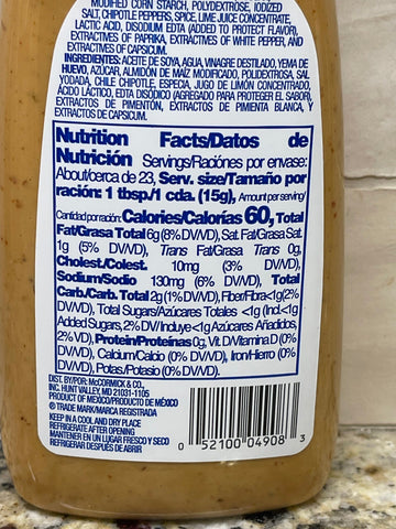 3 Squeeze Bottles McCormick Chipotle Mayonnaise Dressing 11.6 oz Mayonesa