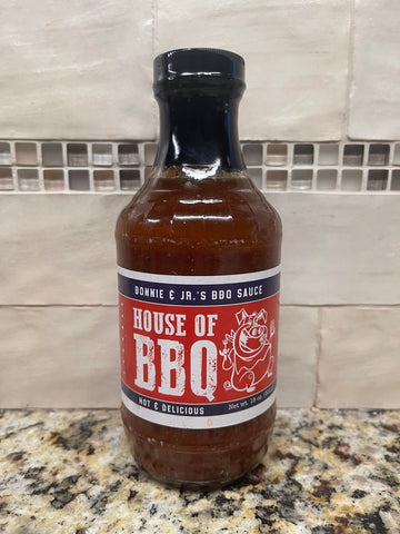 3 Bottles Bonnie & Jr.'s House of BBQ Sauce Hot & Delicious Barbecue TN