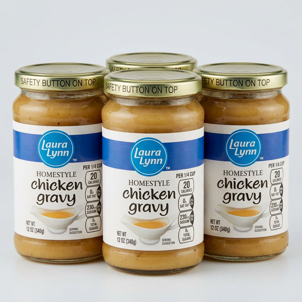 3 Jars of Laura Lynn Home Style Classic Chicken Gravy, 12 oz