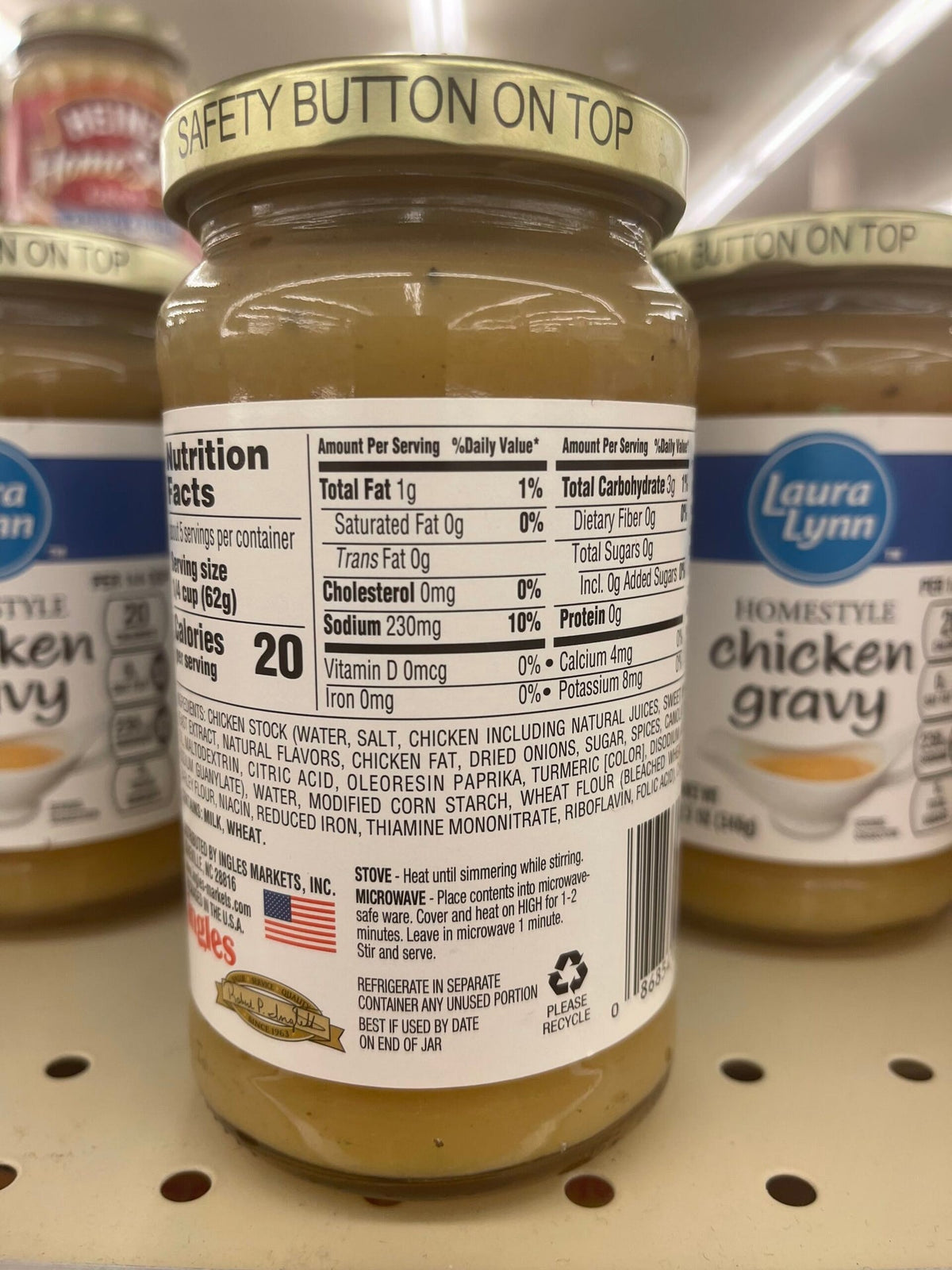 3 Jars of Laura Lynn Home Style Classic Chicken Gravy, 12 oz