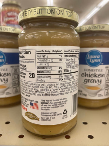 3 Jars of Laura Lynn Home Style Classic Chicken Gravy, 12 oz