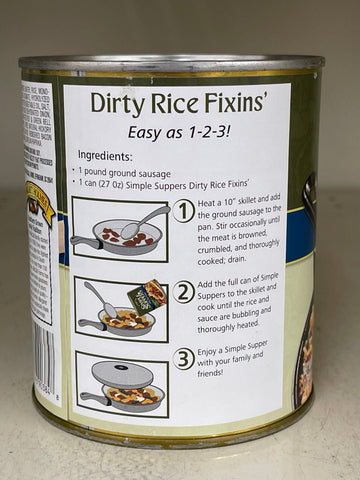 4 CANS Margaret Holmes Simple Suppers Dirty Rice Fixins Dinner 27 oz