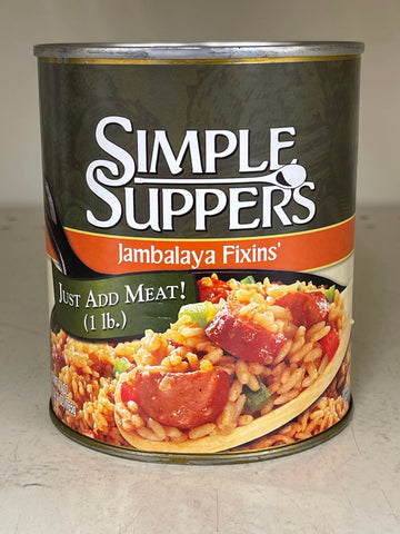 4 CANS Margaret Holmes Simple Suppers Jambalaya Fixins Dinner 27 oz