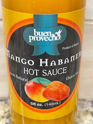 4 BOTTLES Buen Provecho Mango Habanero Hot Sauce 5 Oz Salsa