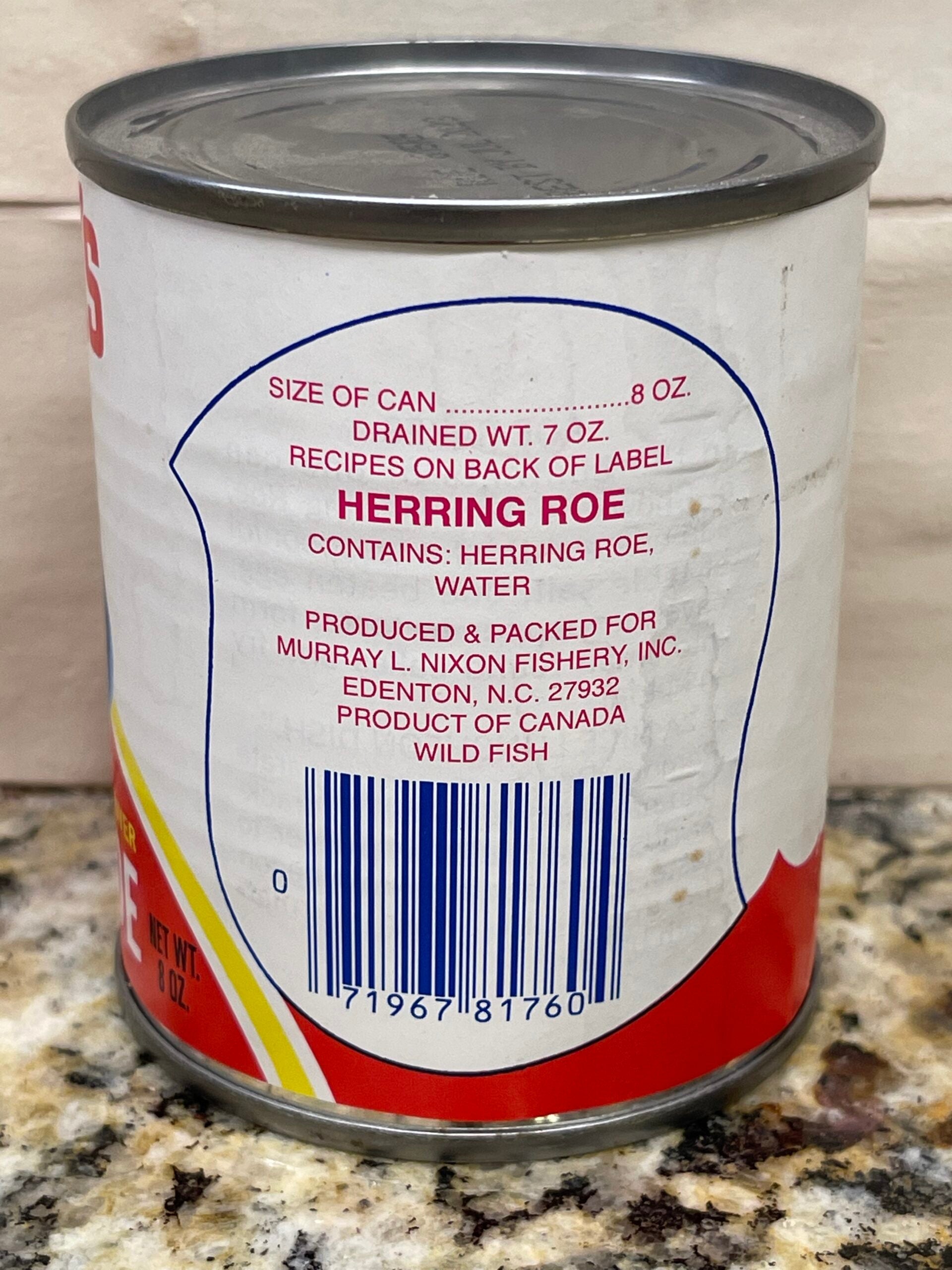 Chowans Best Genuine River Herring Roe 8 oz Can Fish Eggs | buync.com