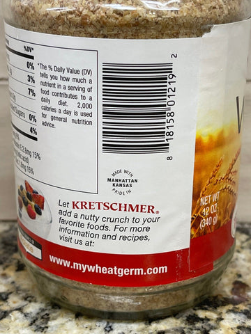 2 Jars of Kretschmer Original Toasted Wheat Germ, 12 oz