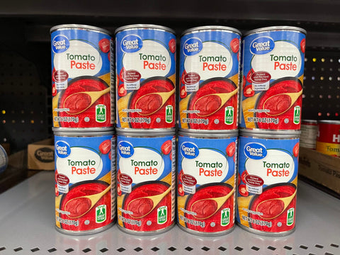 8 CANS Great Value Tomato Paste 6 oz Can pasta chili soup pizza salsa