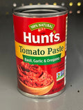 8 CANS Hunts Tomato Paste Basil Garlic Oregano 100% Natural 6 oz Can