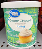 4 Jars Great Value Cream Cheese Frosting 16 oz