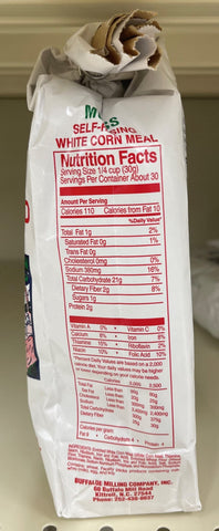 2 BAGS Moss Water Ground White Corn Meal 2 lb Bag flour Self Rising NC