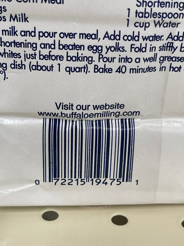 2 Bags of Moss Water Ground White Corn Meal, 2 lb