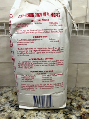 2 Bags of King Roller Mills Cherokee Self Rising White Corn Meal, 2 lb