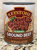 2 CANS Keystone All Natural Ground Beef 28 Oz Hamburger Tacos Spaghetti