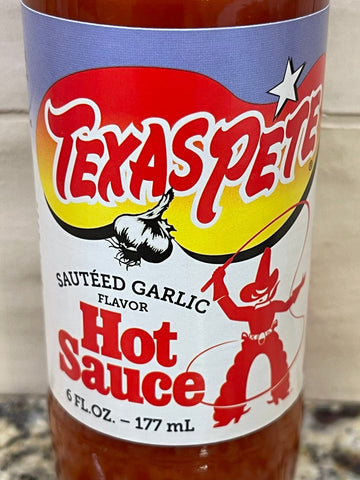 4 BOTTLES Texas Pete Sauteed Garlic Hot Sauce 6 oz Bottle Pepper