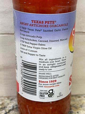 4 BOTTLES Texas Pete Sauteed Garlic Hot Sauce 6 oz Bottle Pepper