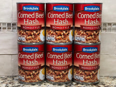 6 CANS Brookdale Corned Beef Hash Sandwich Meat 14 oz Can