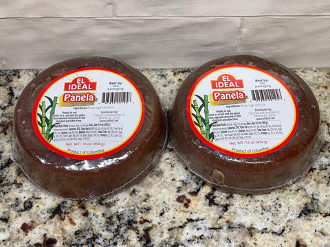 2 CAKES El Ideal Panela 16 Oz 100% Pure Brown Sugar Cake Columbian