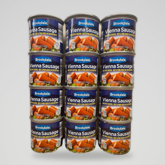 12 Cans of Brookdale Vienna Sausage Meat, 4.6 oz