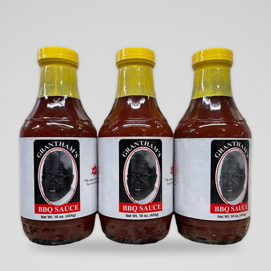 3 Bottles Grantham's BBQ Sauce Barbecue Pork Chicken Goldsboro NC